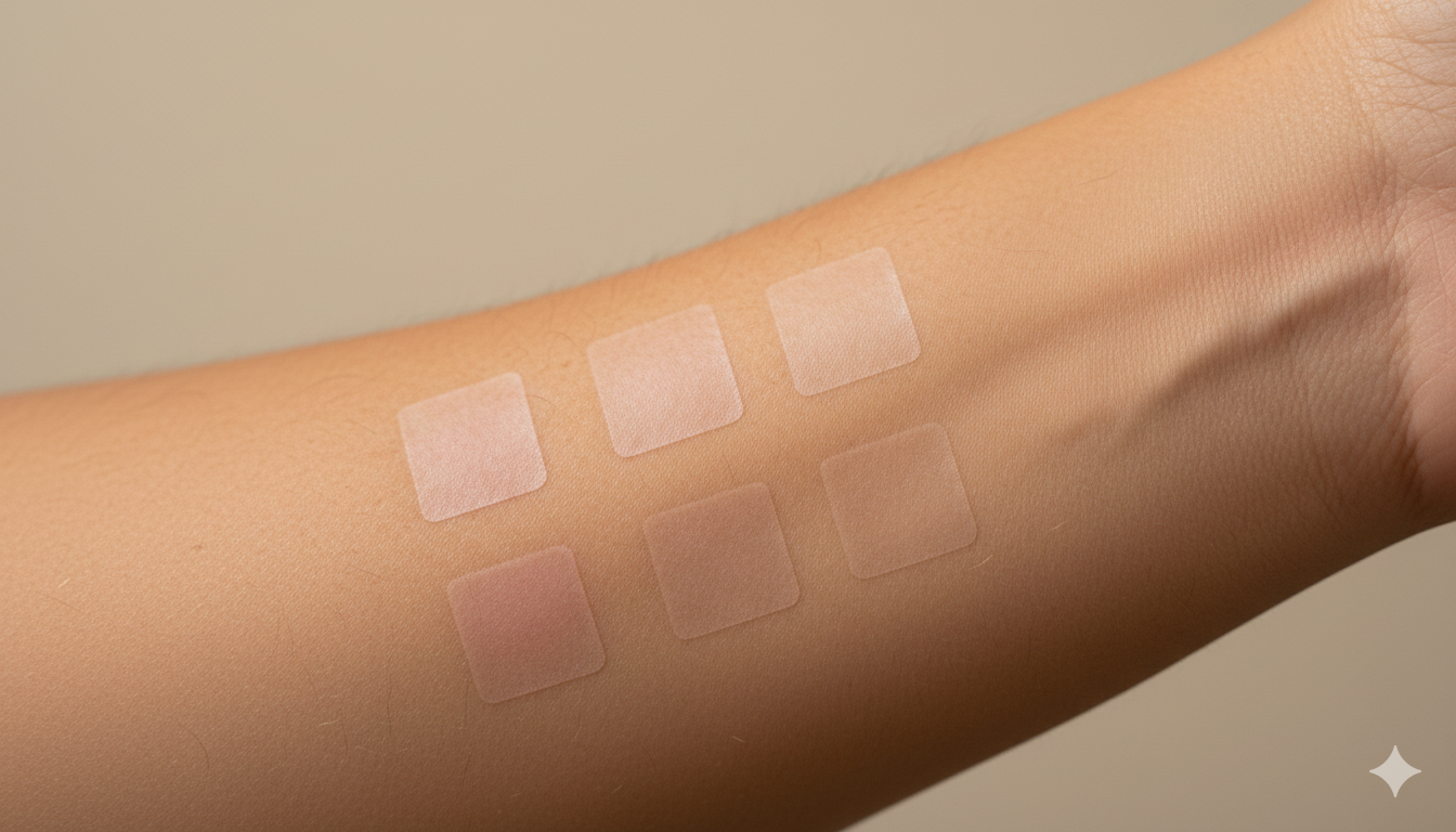 Clinical patch testing on forearm